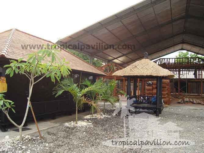 Bali prefabricated wooden house and gazebo factory