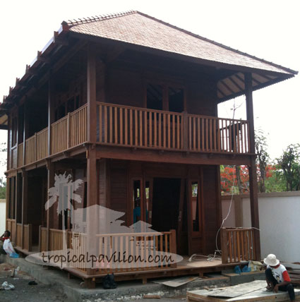 Bali land prefab wood villa