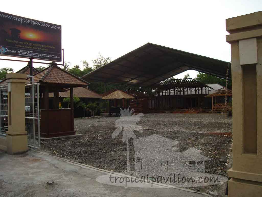 Bali prefabricated wooden house factory