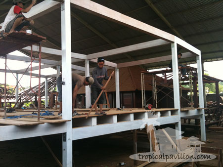 Prefab wood house Nevis island Caribbean