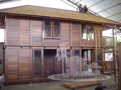 Indonesian prefab wood house